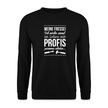 Handwerker Profi - Unisex Pullover - Schwarz - Vorne - Alina (178cm) & Michal (187cm)