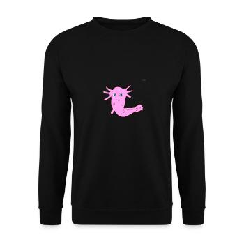 Axolotl - Unisex Sweatshirt - black - Front - Alina (178cm) & Michal (187cm)