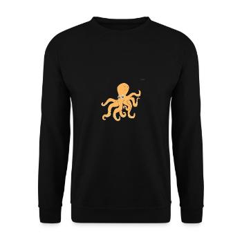 Octopus - Unisex Sweatshirt - black - Front - Alina (178cm) & Michal (187cm)