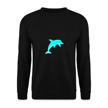 Dolphin - Unisex Sweatshirt - black - Front - Alina (178cm) & Michal (187cm)