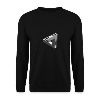 3D shape - Unisex Sweatshirt - black - Front - Alina (178cm) & Michal (187cm)