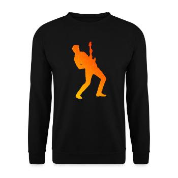 electronic guitar Gitarrenspieler Gitarre - Unisex Pullover - Schwarz - Vorne - Alina (178cm) & Michal (187cm)