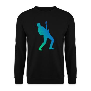 electronic guitar Gitarre E-gitarre Guitar - Unisex Pullover - Schwarz - Vorne - Alina (178cm) & Michal (187cm)