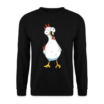 Chicken Poultry Chicken Coop Farm Hen Eggs - Unisex Sweatshirt - black - Front - Alina (178cm) & Michal (187cm)