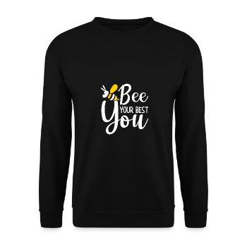 Bee Your Best You 2 - Unisex Pullover - Schwarz - Vorne - Alina (178cm) & Michal (187cm)