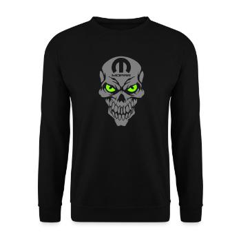 Mopar Skull - Unisex Pullover - Schwarz - Vorne - Alina (178cm) & Michal (187cm)