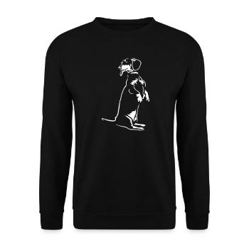 Teckel « Black Edition » - Sweat-shirt Unisexe - noir - Devant - Alina (178cm) & Michal (187cm)