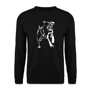 Boxer "Black Edition" - Unisex Pullover - Schwarz - Vorne - Alina (178cm) & Michal (187cm)