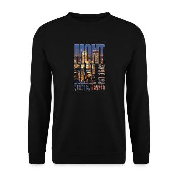 Montreal Skyline Cityscape - Unisex Sweatshirt - black - Front - Alina (178cm) & Michal (187cm)