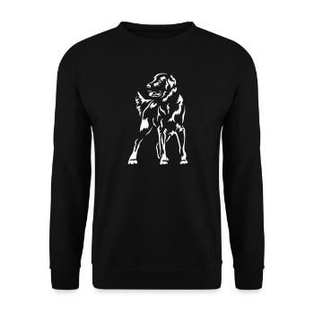 Flat-coated Retriever "Black Edition" - Unisex Sweatshirt - black - Front - Alina (178cm) & Michal (187cm)