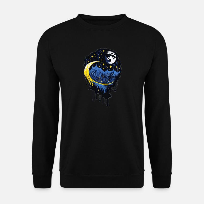 Moon and Stars - Unisex Pullover - Schwarz