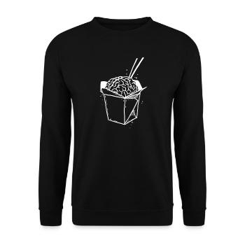 Brainfood1 Invert - Unisex Sweatshirt - black - Front - Alina (178cm) & Michal (187cm)