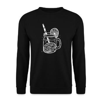 Brainfood 2 Invert - Unisex Sweatshirt - black - Front - Alina (178cm) & Michal (187cm)