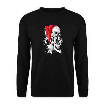 Père Noël gallois Springer Spaniel Wilsigns - Sweat-shirt Unisexe - noir - Devant - Alina (178cm) & Michal (187cm)
