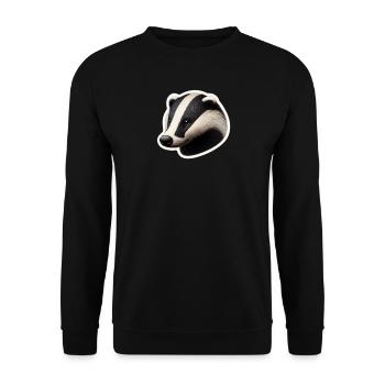 Dachs - Unisex Pullover - Schwarz - Vorne - Alina (178cm) & Michal (187cm)