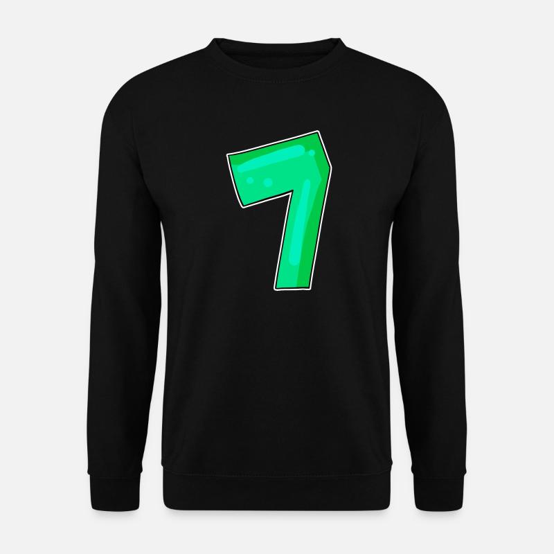 Number 7 Number Seven - Unisex Sweatshirt - black