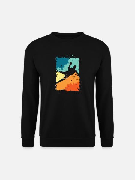 Couleurs de handball vintage icône de joueur de handball rétro - Sweat-shirt Unisexe - noir