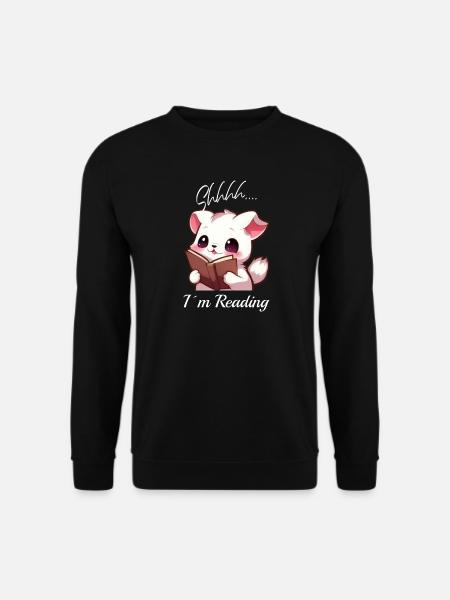 Cat with book - Unisex Sweatshirt - black