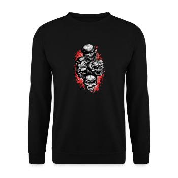 Red Skull - Unisex Sweatshirt - black - Front - Alina (178cm) & Michal (187cm)