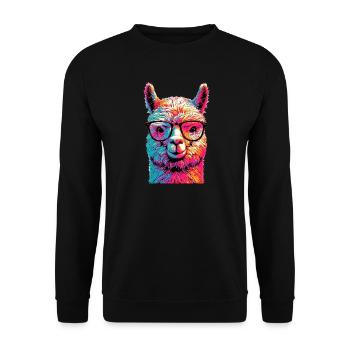 Alpaka - Unisex Pullover - Schwarz - Vorne - Alina (178cm) & Michal (187cm)