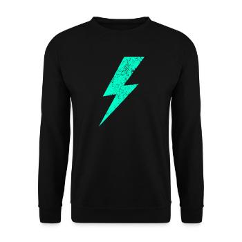 Electric flash in pastel - Unisex Sweatshirt - black - Front - Alina (178cm) & Michal (187cm)