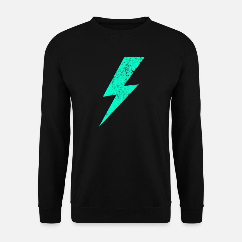 Elektrischer Blitz in Pastell - Unisex Pullover - Schwarz