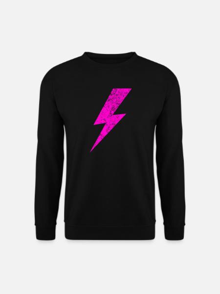 Motif d’éclair rose vif - Sweat-shirt Unisexe - noir