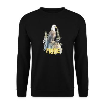 Aquila Fiera – Pride and Strength - Unisex Sweatshirt - black - Front - Alina (178cm) & Michal (187cm)