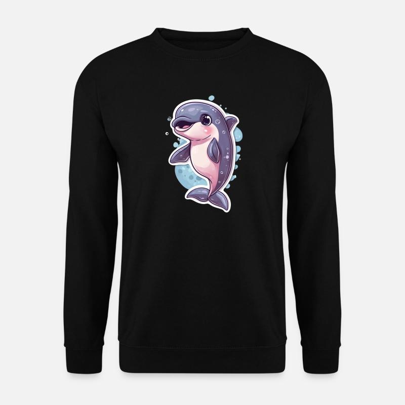 Delfin - Unisex Pullover - Schwarz