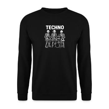 Electro Skeletons treten live auf - Unisex Pullover - Schwarz - Vorne - Alina (178cm) & Michal (187cm)