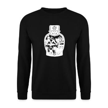 Schwingerkonig_white - Unisex Pullover - Schwarz - Vorne - Alina (178cm) & Michal (187cm)
