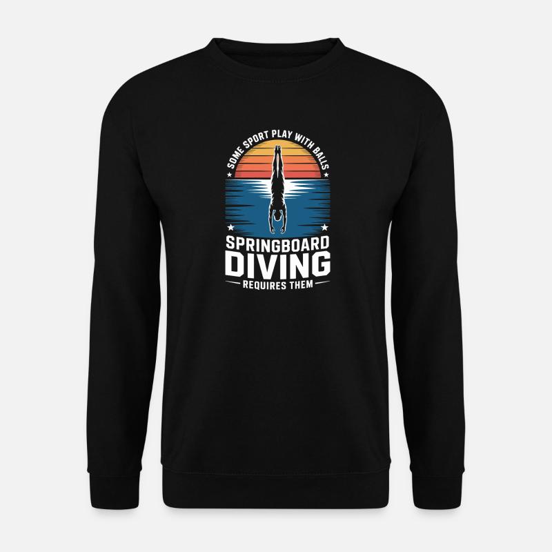 Kunstspringen Turmspringer Sprungbrett - Unisex Pullover - Schwarz