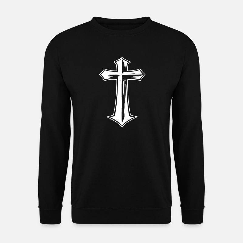 Kreuzsymbol im Gothic-Stil - Unisex Pullover - Schwarz