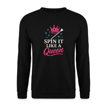 Baton Twirler Majorette Captain Squad Club - Unisex Sweatshirt - black - Front - Alina (178cm) & Michal (187cm)