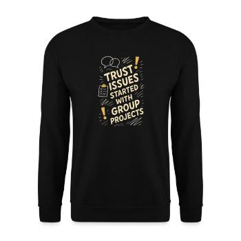 Future psychologist diagnose me - Unisex Sweatshirt - black - Front - Alina (178cm) & Michal (187cm)