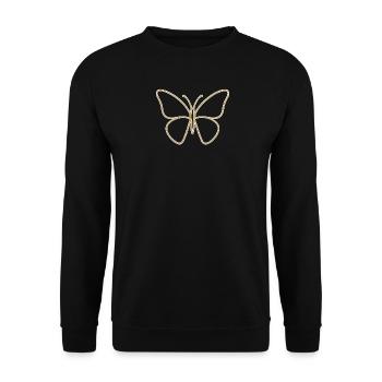 Silhouette papillon doré - Sweat-shirt Unisexe - noir - Devant - Alina (178cm) & Michal (187cm)