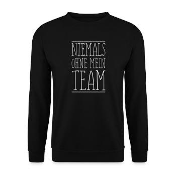 Mon équipe - Sweat-shirt Unisexe - noir - Devant - Alina (178cm) & Michal (187cm)