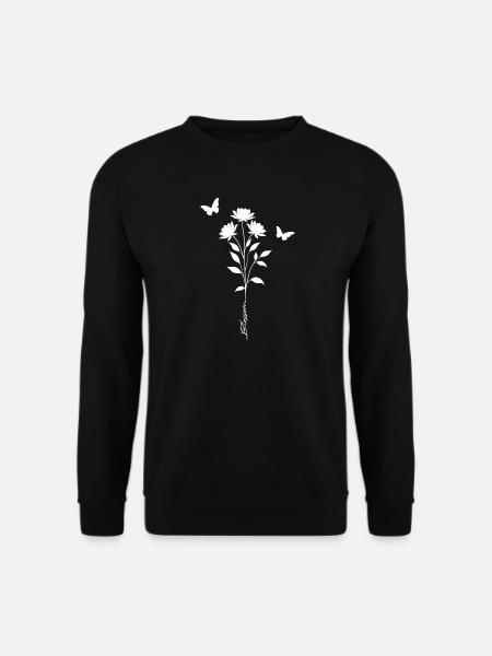 Floral Butterflies Silhouette - Unisex Sweatshirt - black