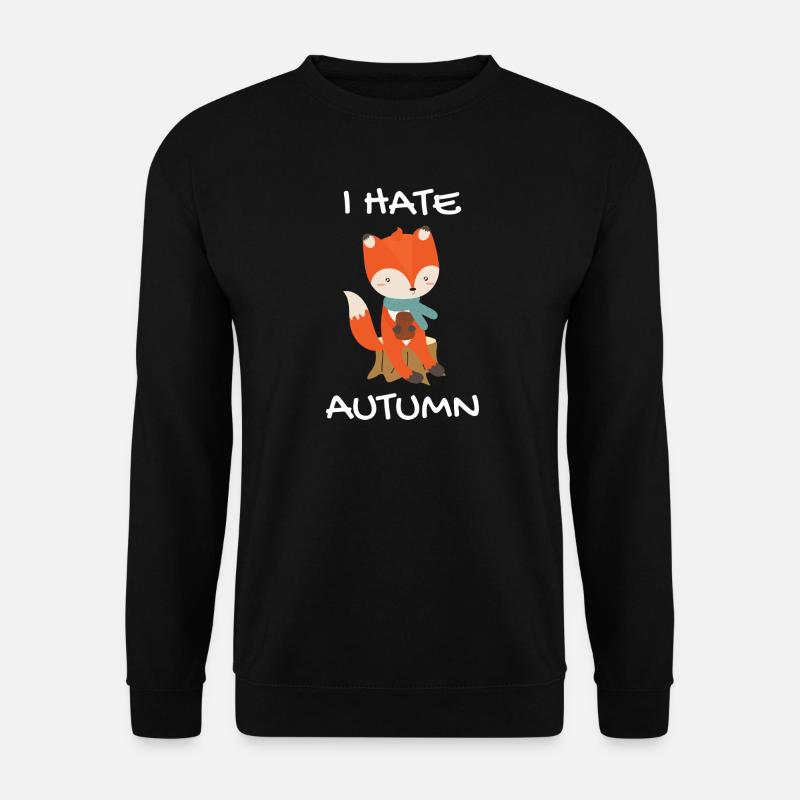 Ich Hasse Herbst Fuchs - Unisex Pullover - Schwarz