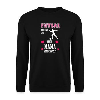 Futsal Best Mom Mom Mother's Day Birthday - Unisex Sweatshirt - black - Front - Alina (178cm) & Michal (187cm)