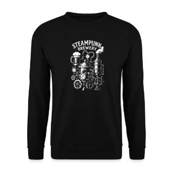 Steampunk Brewery gift - Unisex Sweatshirt - black - Front - Alina (178cm) & Michal (187cm)