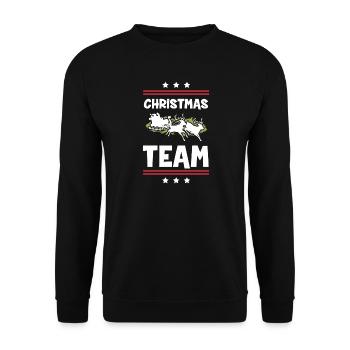 Weihnachten Team Christmas - Unisex Sweatshirt - black - Front - Alina (178cm) & Michal (187cm)
