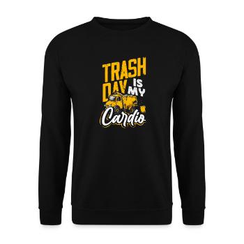 Garbage Day is my favorite day - Unisex Sweatshirt - black - Front - Alina (178cm) & Michal (187cm)