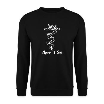 Skifahrer - Unisex Pullover - Schwarz - Vorne - Alina (178cm) & Michal (187cm)