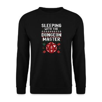Sleeping with the DM - Funny D'n'D - Unisex Sweatshirt - black - Front - Alina (178cm) & Michal (187cm)