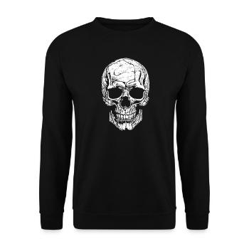 Skull - Unisex Sweatshirt - black - Front - Alina (178cm) & Michal (187cm)