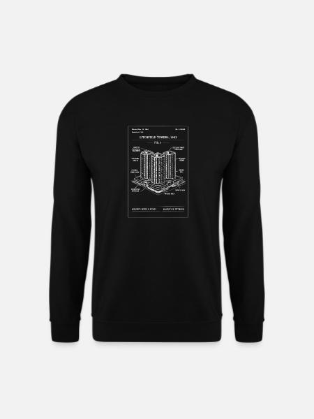 Litchfield Towers Blueprint Skyline - Unisex Sweatshirt - black