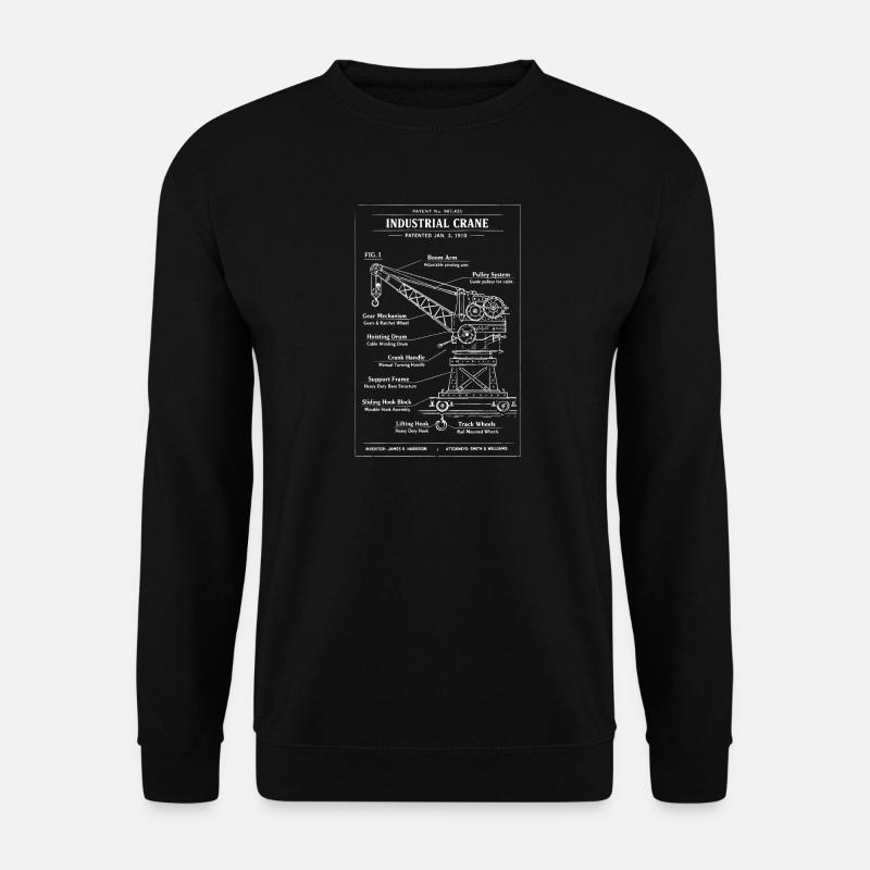 Entwurf des Industriekrans - Unisex Pullover - Schwarz