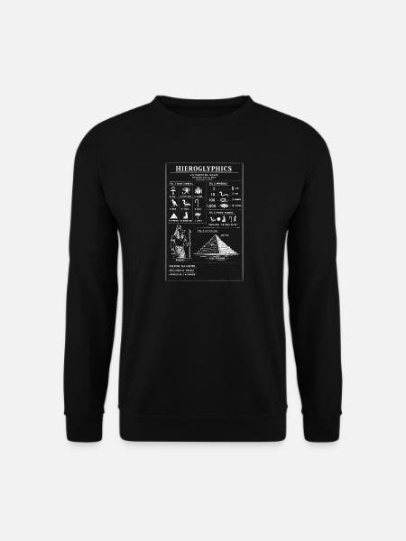 Ancient Hieroglyphs typographic design - Unisex Sweatshirt - black