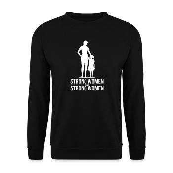 Strong Women Raise Strong Women Silhouette Mother - Unisex Sweatshirt - black - Front - Alina (178cm) & Michal (187cm)